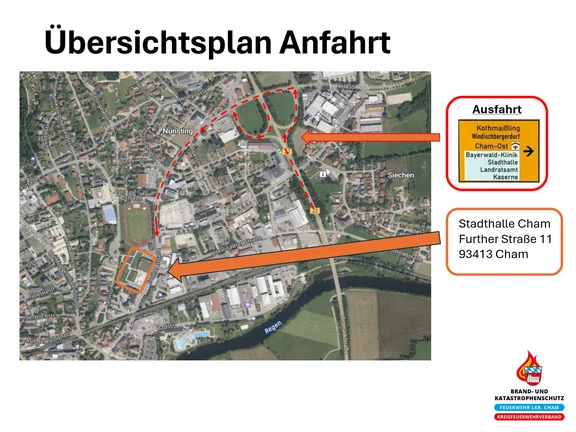 Anfahrt zur Stadthalle